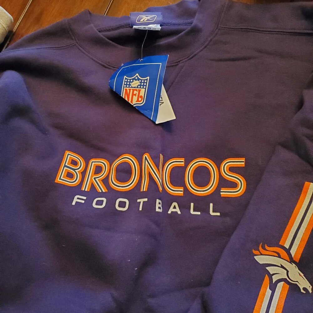 Reebox Denver Broncos Blue Sweat Shirt Size (XXL) New with Tags